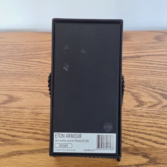 NWT Vaultskin London iPhone SE Brown Leather Eton Armour Slim Wallet Phone Case - Picture 14 of 16